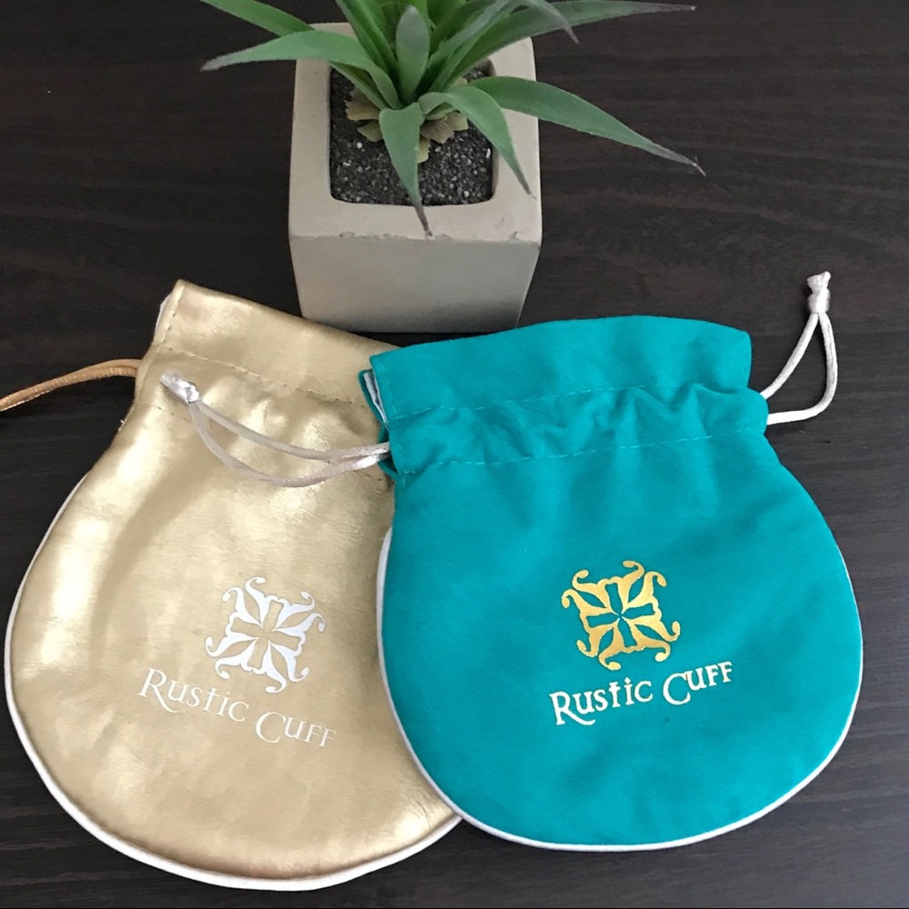 Rustic Cuff Drawstring Pouch